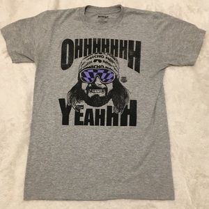 Small Gray Macho Man Tee: Ohhhhhhh Yeah! WWF